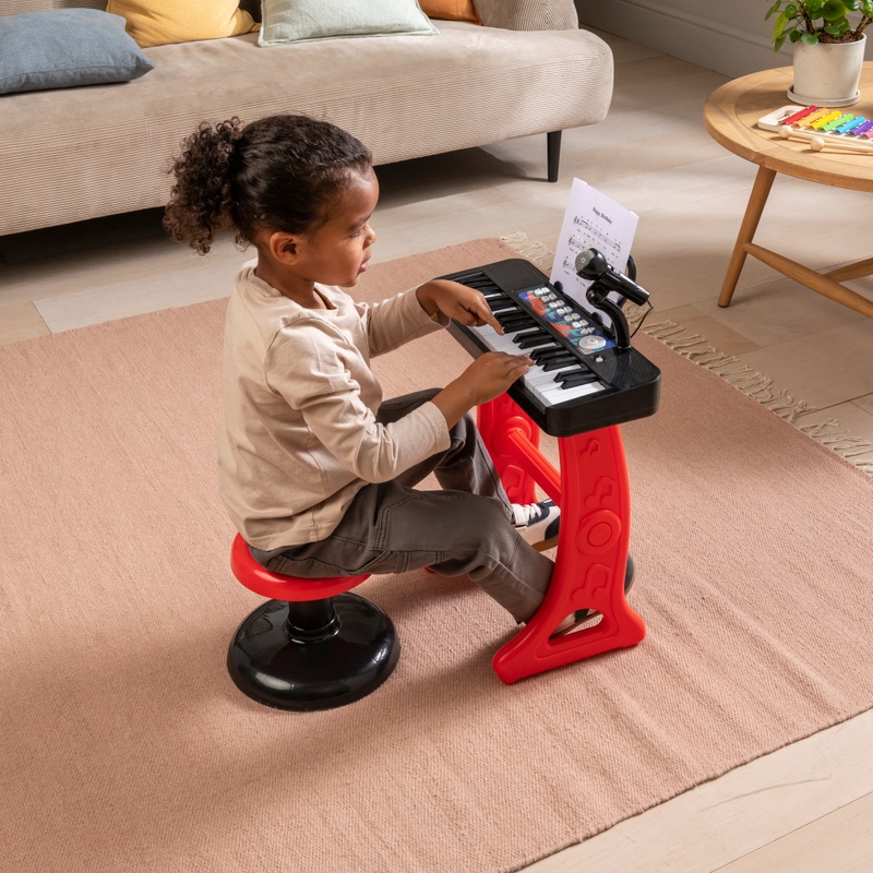Big Steps Musical Keyboard and Stool Red