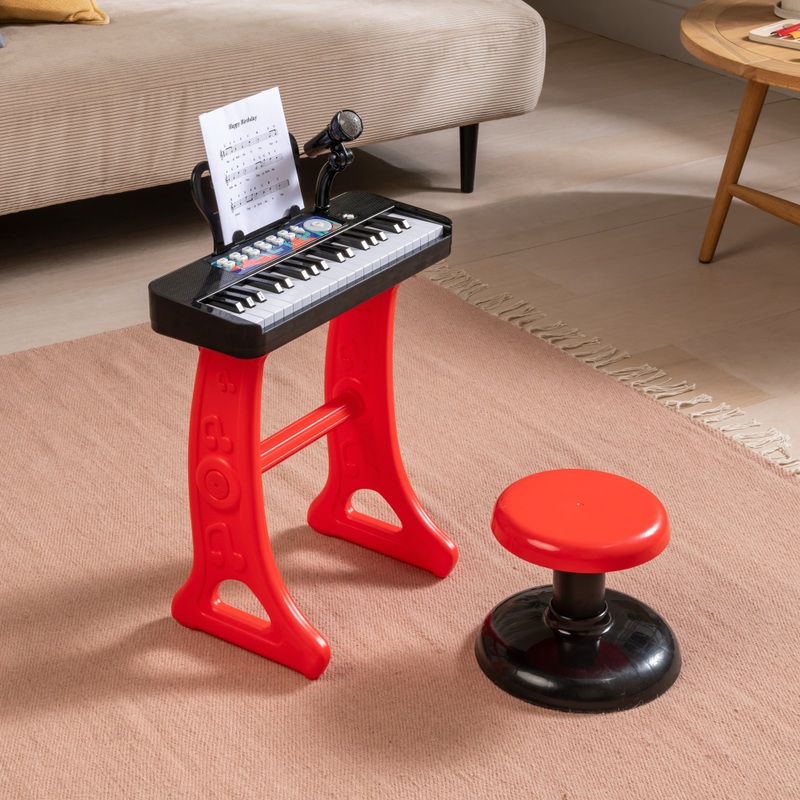 Big Steps Musical Keyboard and Stool Red 2 Big Steps Musical Keyboard and Stool Red