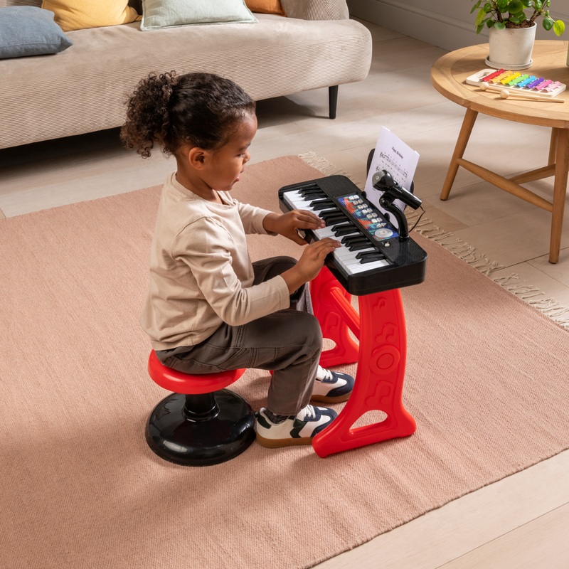 Big Steps Musical Keyboard and Stool Red 5 Big Steps Musical Keyboard and Stool Red