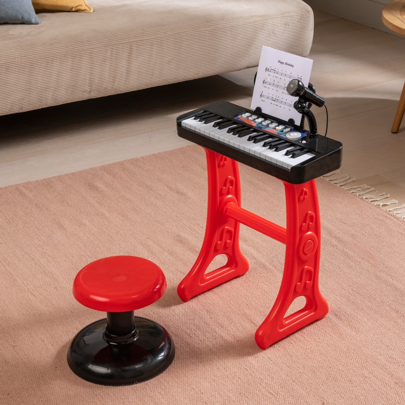 Big Steps Musical Keyboard and Stool Red 6 Big Steps Musical Keyboard and Stool Red