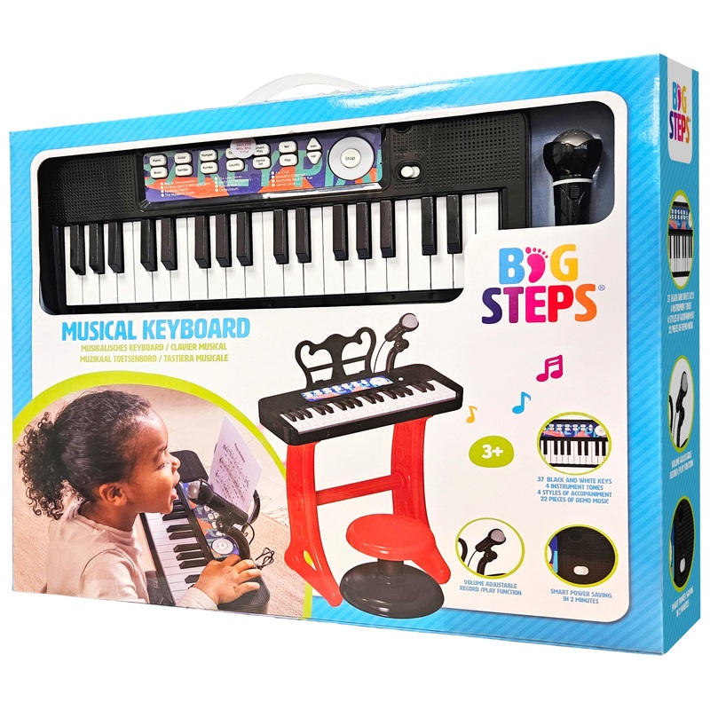 Big Steps Musical Keyboard and Stool Red 7 Big Steps Musical Keyboard and Stool Red