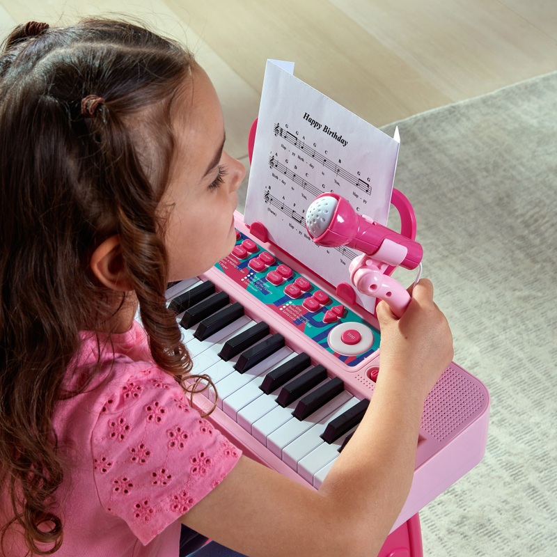 Big Steps Musical Keyboard and Stool Pink