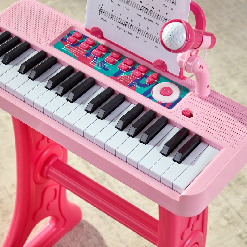 Big Steps Musical Keyboard and Stool Pink 4 Big Steps Musical Keyboard and Stool Pink