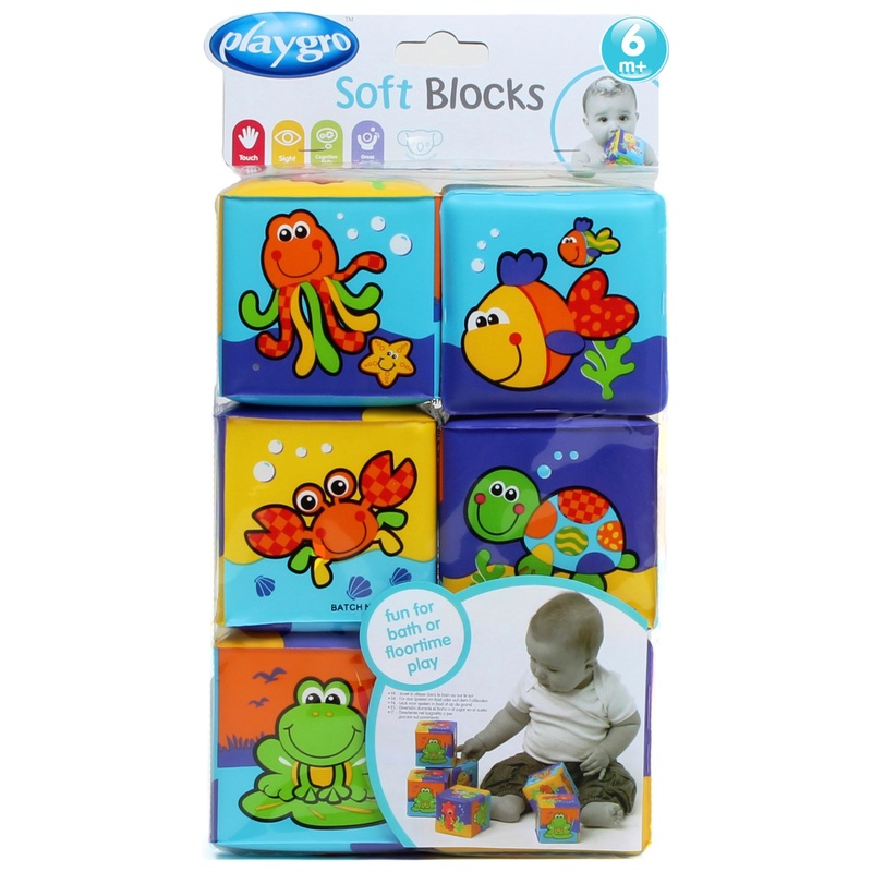 Playgro Soft Baby Blocks 6 Playgro Soft Baby Blocks