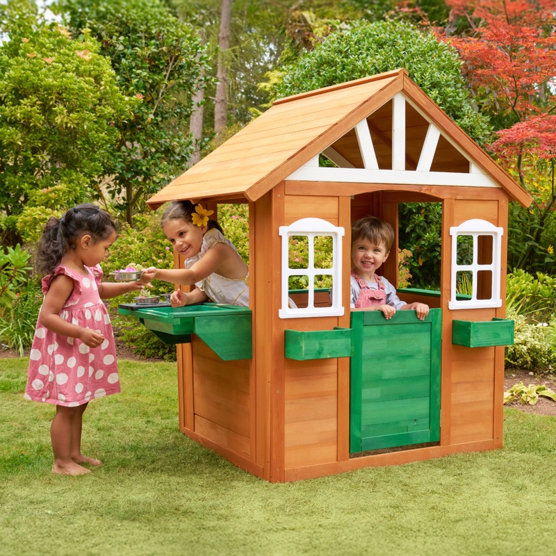 TP Wooden Cubby Play House with Kitchen