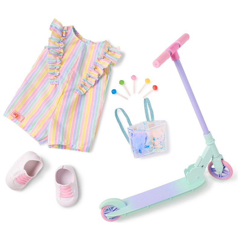 Our Generation Deluxe Scooter Ride the Rainbow Outfit