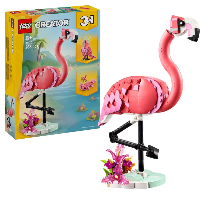 LEGO Creator 31170 3-in-1 Wild Animals: Pink Flamingo Set
