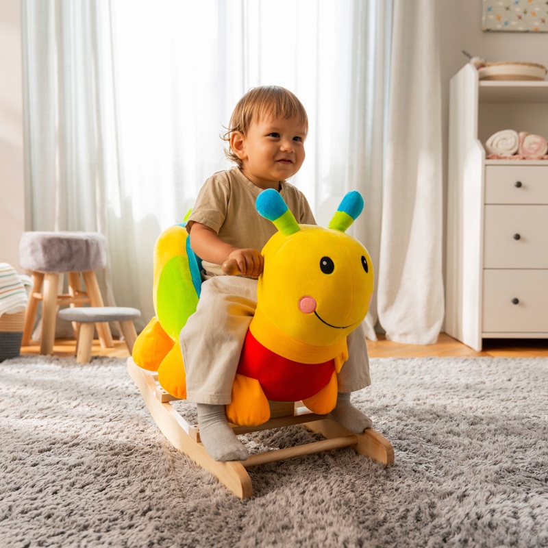 Wooden Baby Rocking Animal Caterpillar