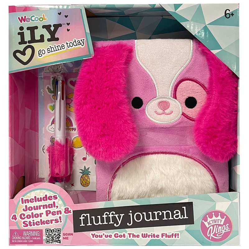 iLY Pink Puppy Fluffy Journal and Pen Set