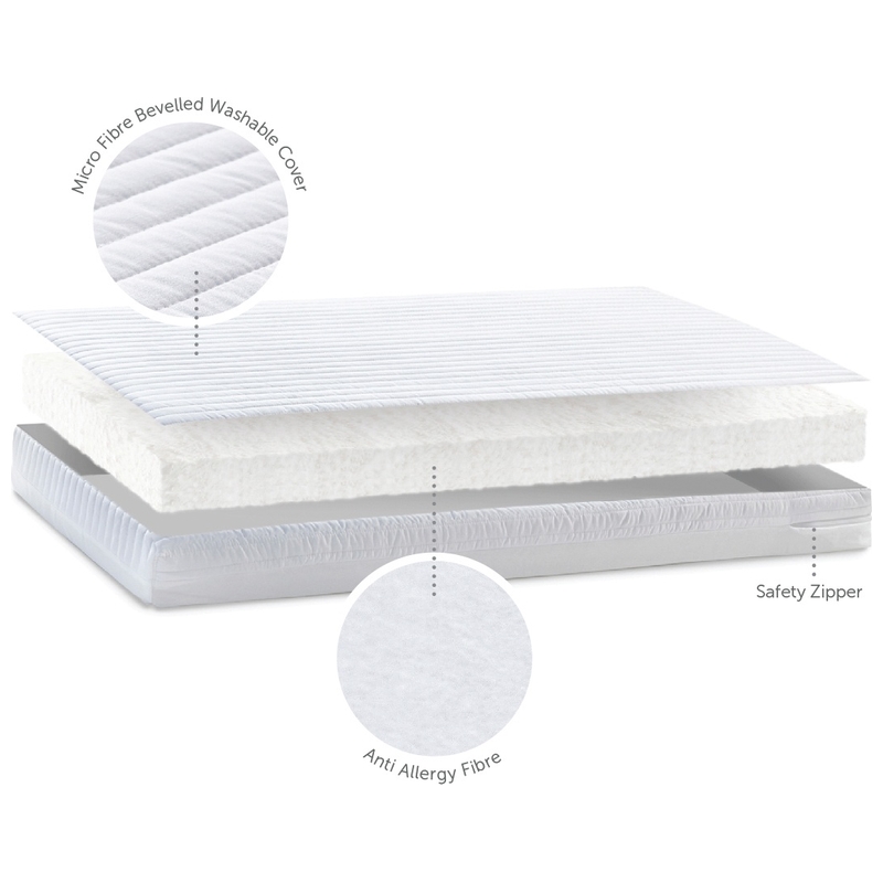 Baby Elegance Cot Microfibre Mattress 120 x 60cm