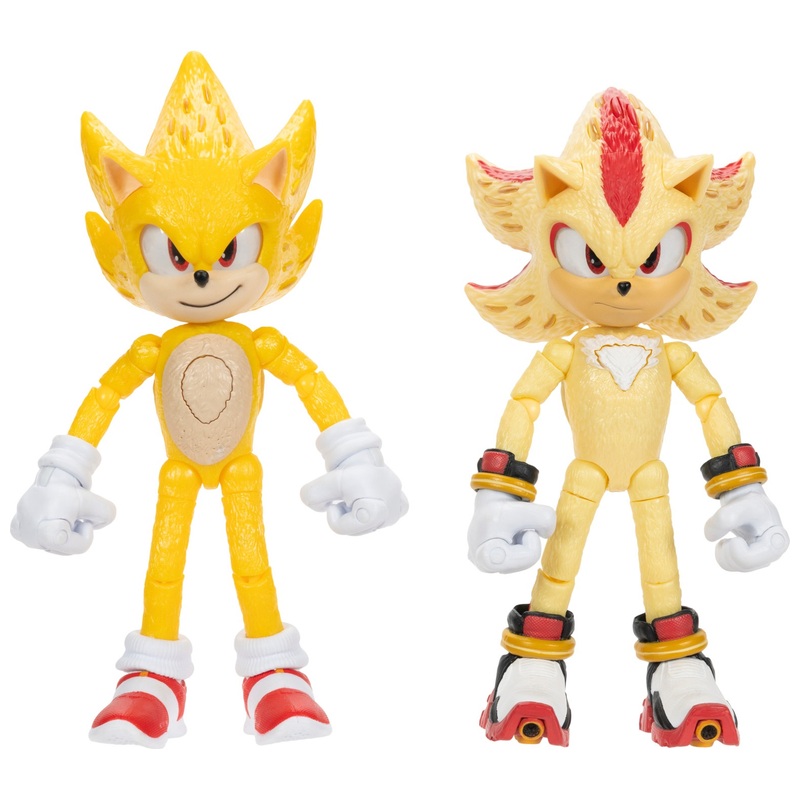 Sonic the Hedgehog 3 Light-Up Figure 2 Pack Super Sonic and Super Shadow