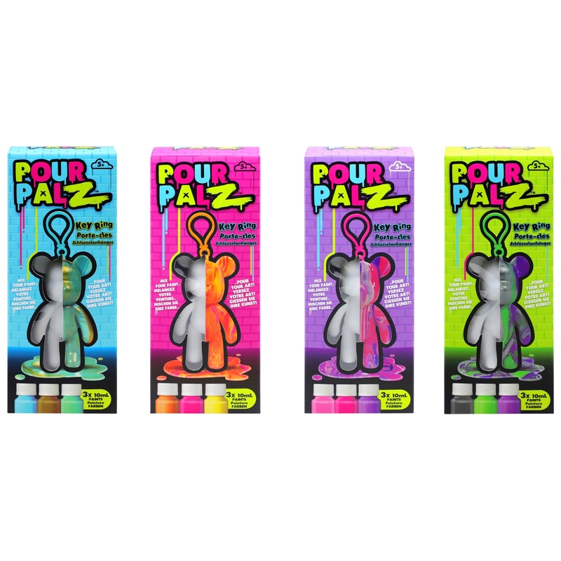 Pour Palz Paint Bear Mini DIY Keyring Assortment