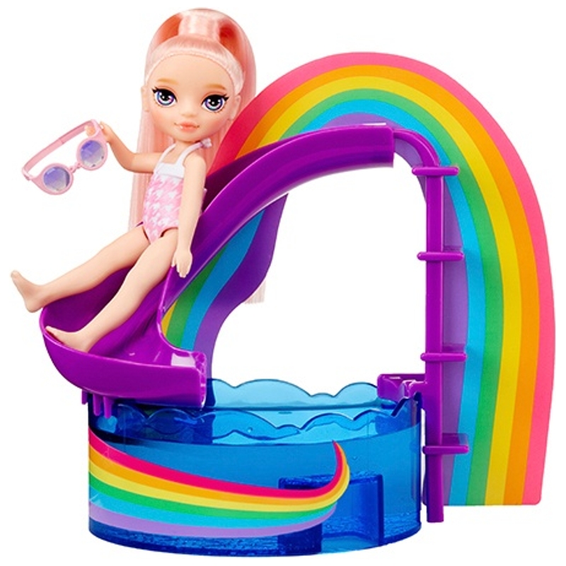 Rainbow High Playset High Pool Day with Littles Doll Blush