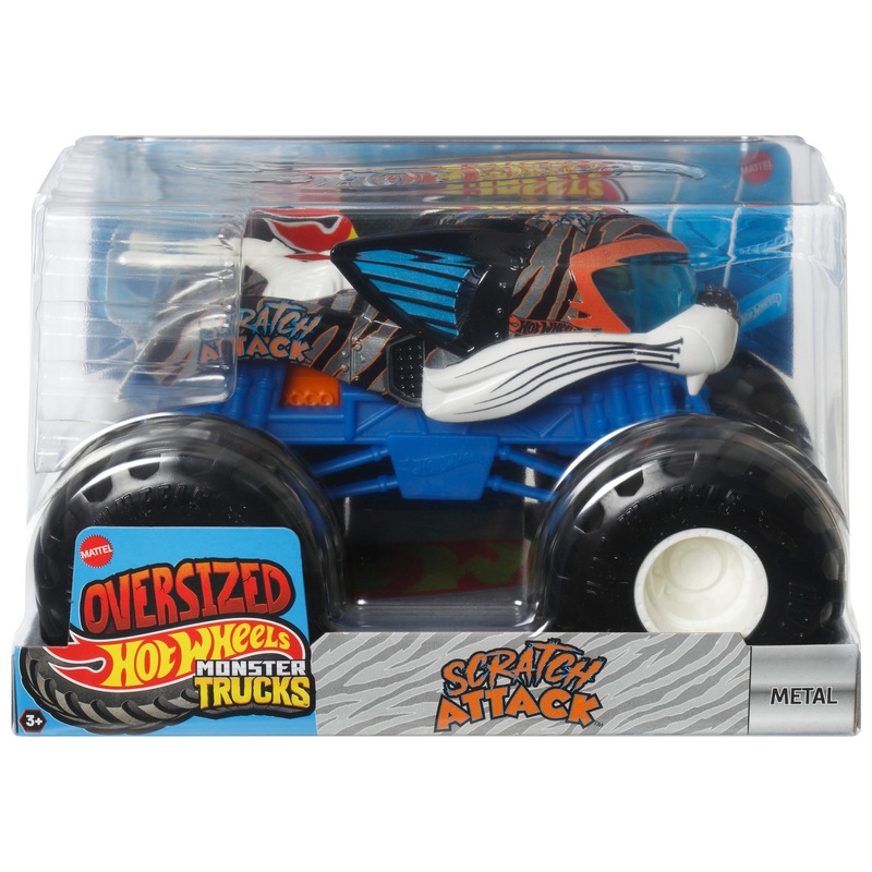 Hot Wheels Monster Trucks Oversized 1:24 Scratch Attack Die-Cast Car