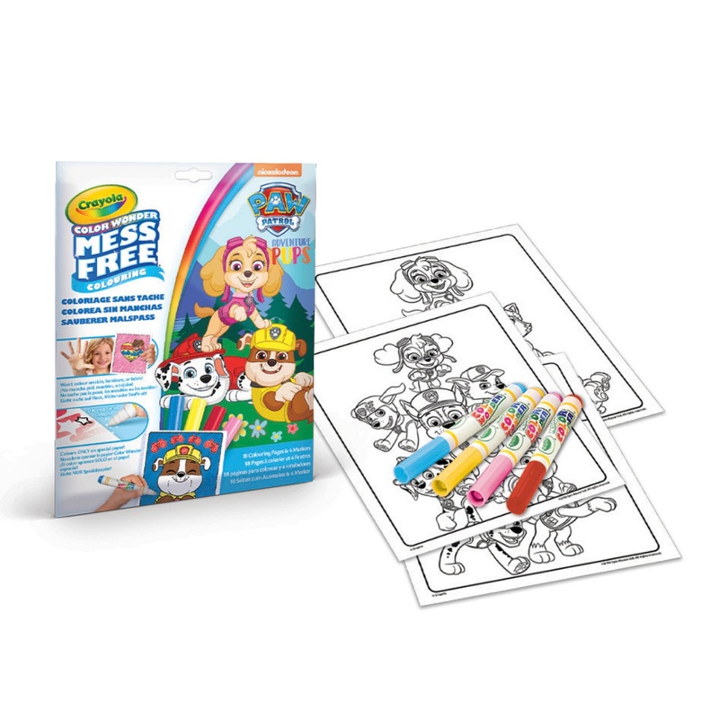 Crayola Color Wonder PAW Patrol Colouring Pages Book and Markers Set
