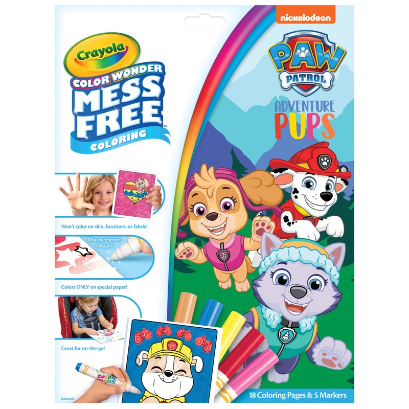 Crayola Color Wonder PAW Patrol Colouring Pages Book and Markers Set 6 Crayola Color Wonder PAW Patrol Colouring Pages Book and Markers Set