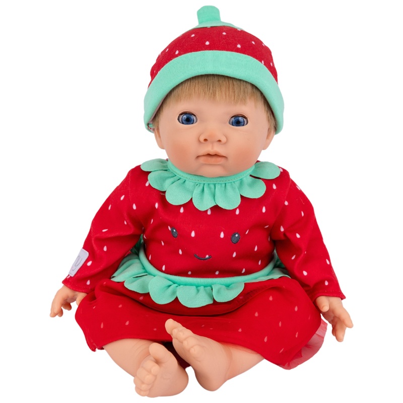 Tiny Treasures Baby Doll Clothes Strawberry Cutie Dress and Hat