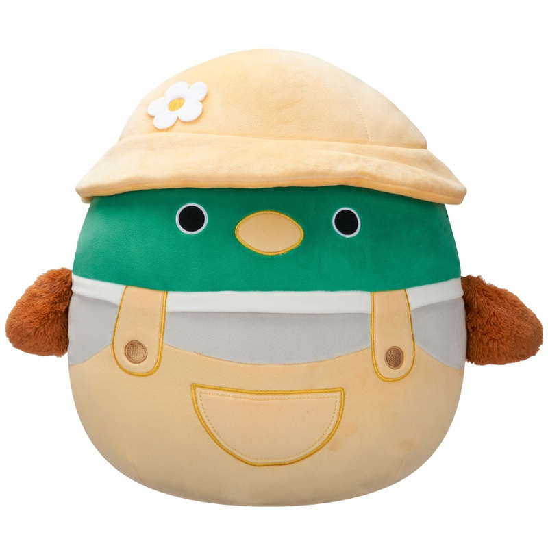 Original Squishmallows Plush Avery the Mallard Duck (Overalls) 40cm
