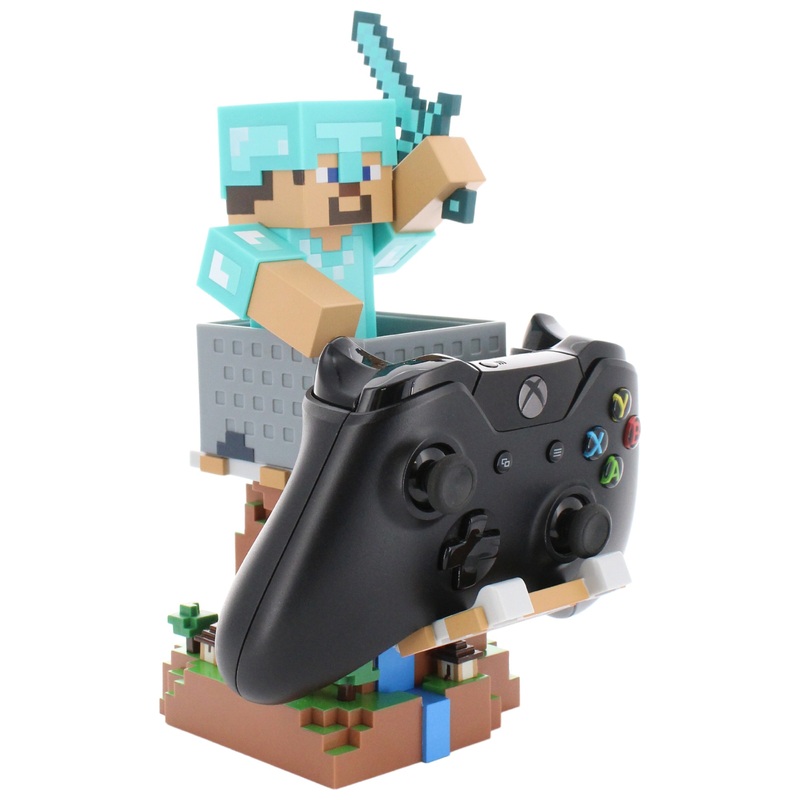 Minecraft R.E.S.T Steve in Diamond Armour Cable Guy - Phone and Controller Holder 4 Minecraft R.E.S.T Steve in Diamond Armour Cable Guy - Phone and Controller Holder