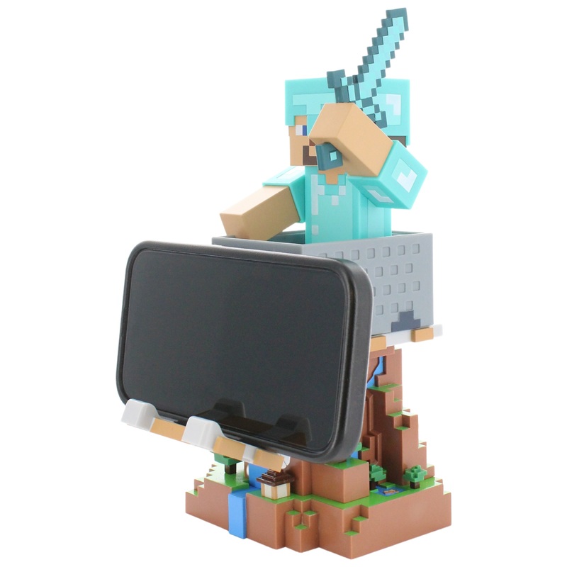 Minecraft R.E.S.T Steve in Diamond Armour Cable Guy - Phone and Controller Holder 5 Minecraft R.E.S.T Steve in Diamond Armour Cable Guy - Phone and Controller Holder
