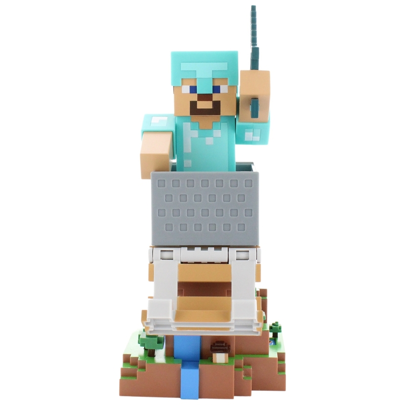 Minecraft R.E.S.T Steve in Diamond Armour Cable Guy - Phone and Controller Holder 7 Minecraft R.E.S.T Steve in Diamond Armour Cable Guy - Phone and Controller Holder