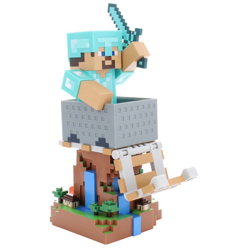 Minecraft R.E.S.T Steve in Diamond Armour Cable Guy - Phone and Controller Holder 8 Minecraft R.E.S.T Steve in Diamond Armour Cable Guy - Phone and Controller Holder