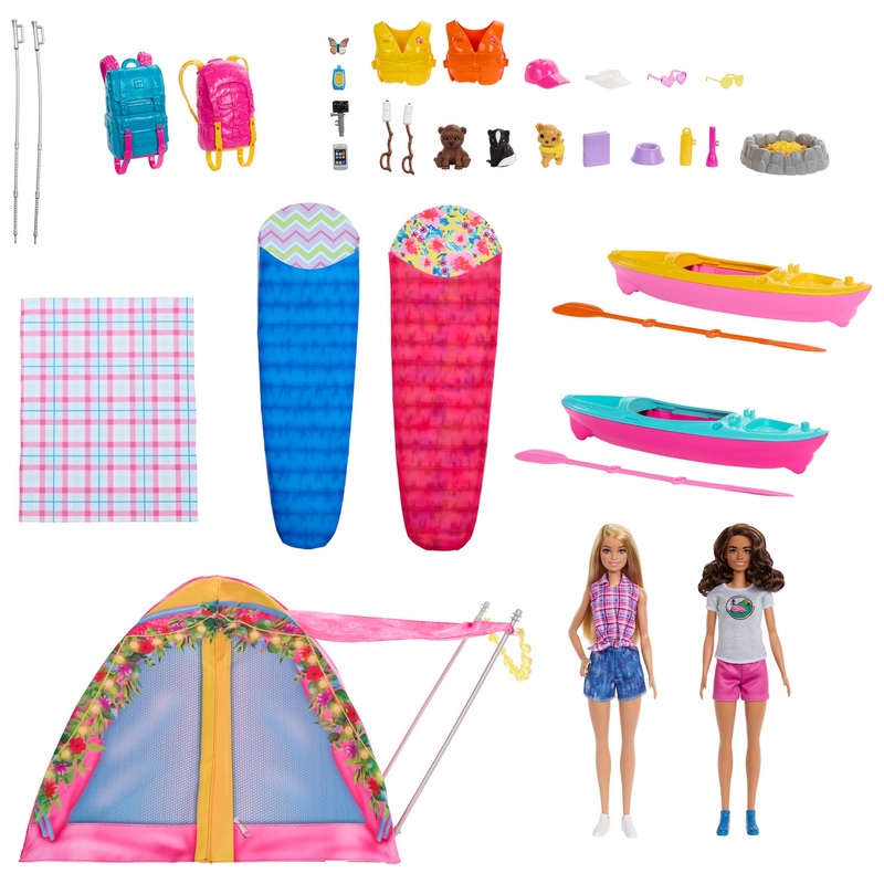 Barbie Camping Playset with 2 Dolls 2 Barbie Camping Playset with 2 Dolls