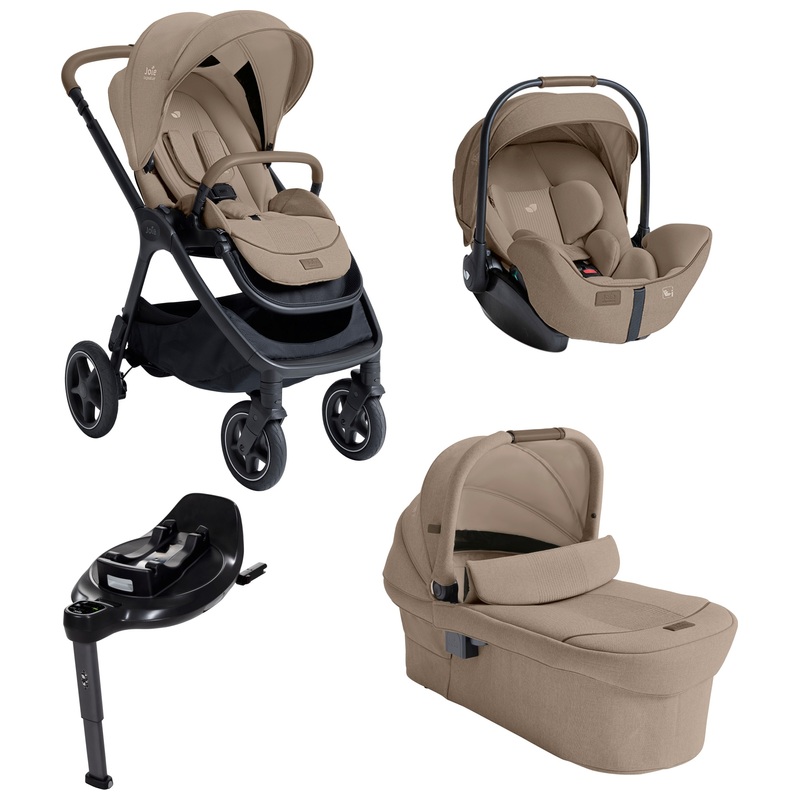 Joie Signature Finiti Flex 3-in-1 Travel System Bundle with i-Level Pro Car Seat and ISOFix Base