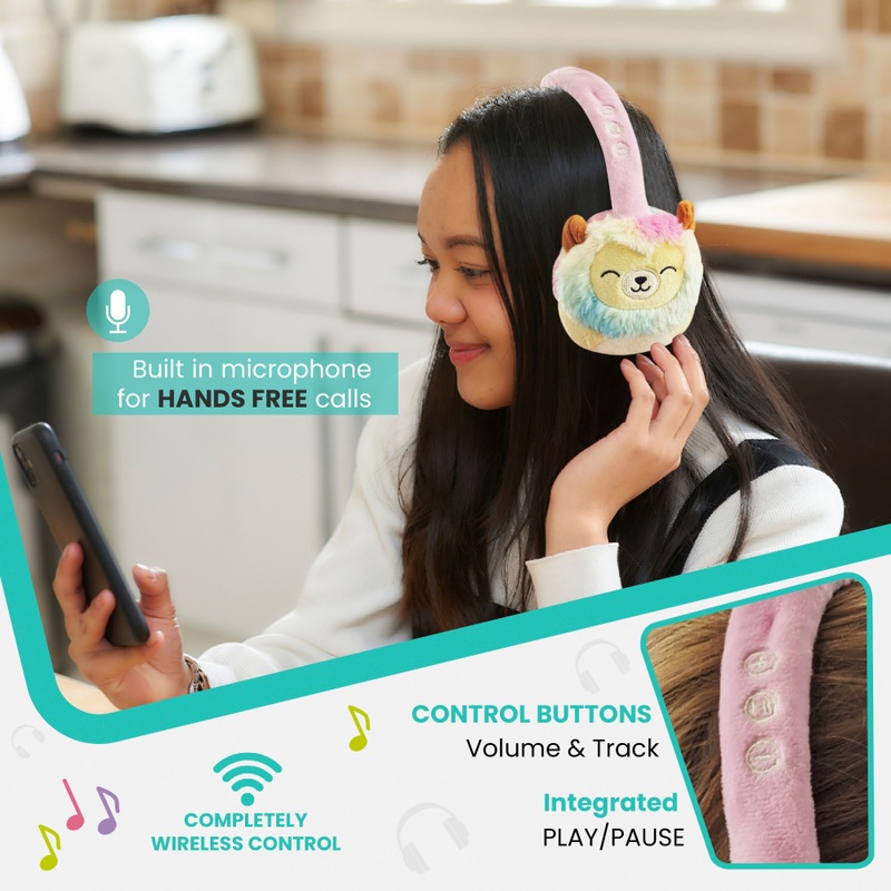 Squishmallows Bluetooth Wireless Headphones - Lola the Unicorn 5 Squishmallows Bluetooth Wireless Headphones - Lola the Unicorn