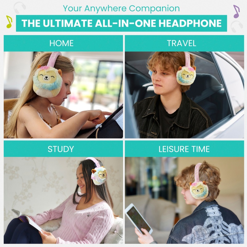 Squishmallows Bluetooth Wireless Headphones - Lola the Unicorn 7 Squishmallows Bluetooth Wireless Headphones - Lola the Unicorn