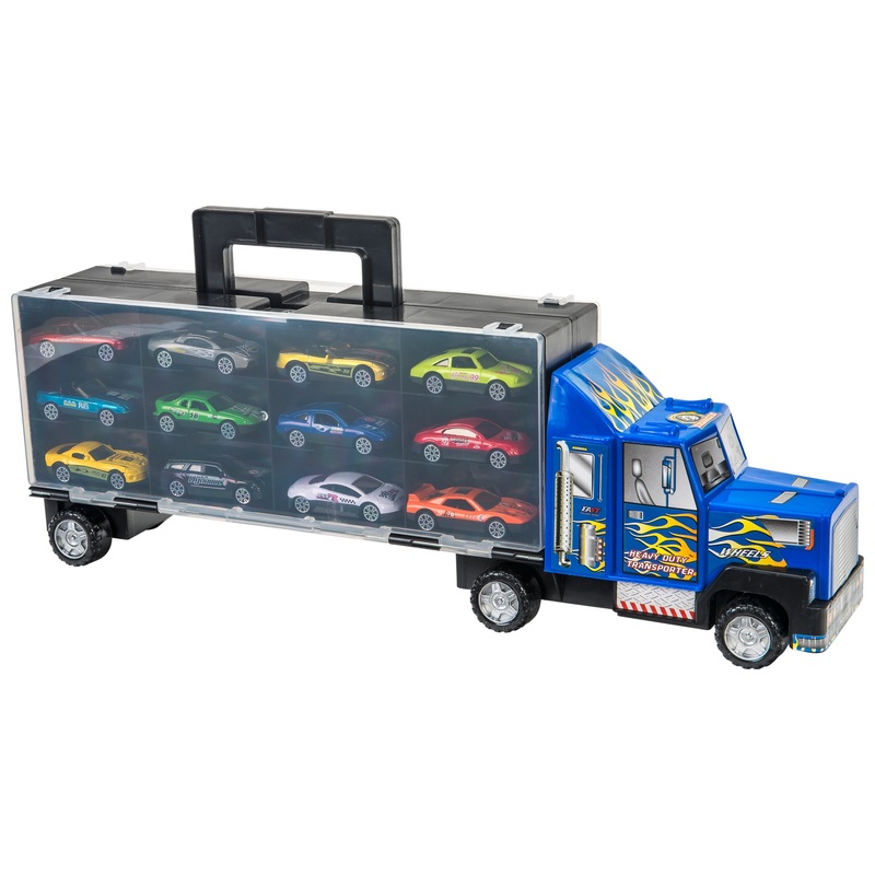 Super Wheelz Diecast Truck Carry Case Set with 12 Cars 3 Super Wheelz Diecast Truck Carry Case Set with 12 Cars