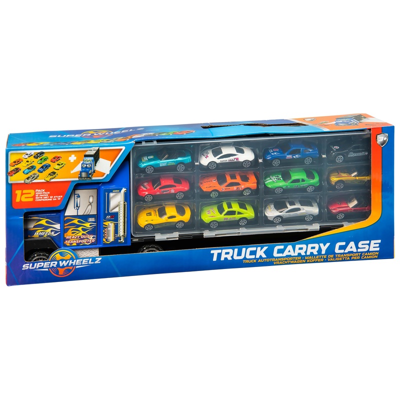 Super Wheelz Diecast Truck Carry Case Set with 12 Cars 5 Super Wheelz Diecast Truck Carry Case Set with 12 Cars