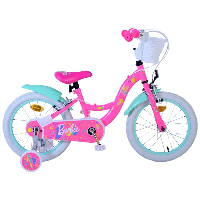 16 Inch Barbie Bike with Basket Pink