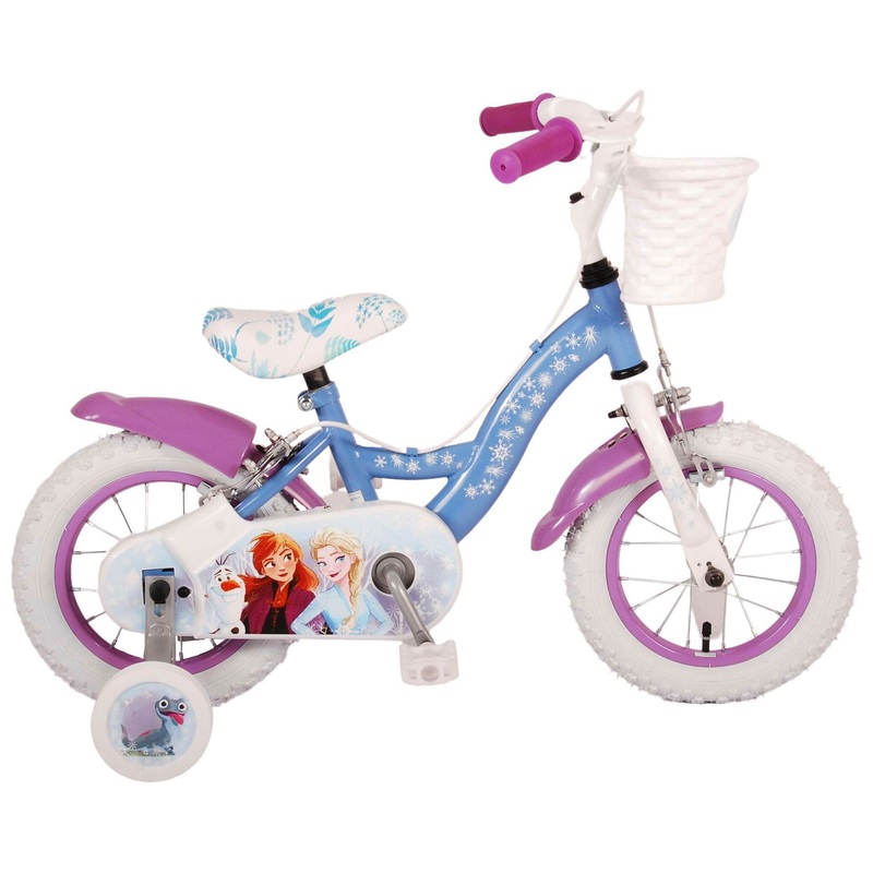 12 Inch Disney Frozen Bike with Basket Blue