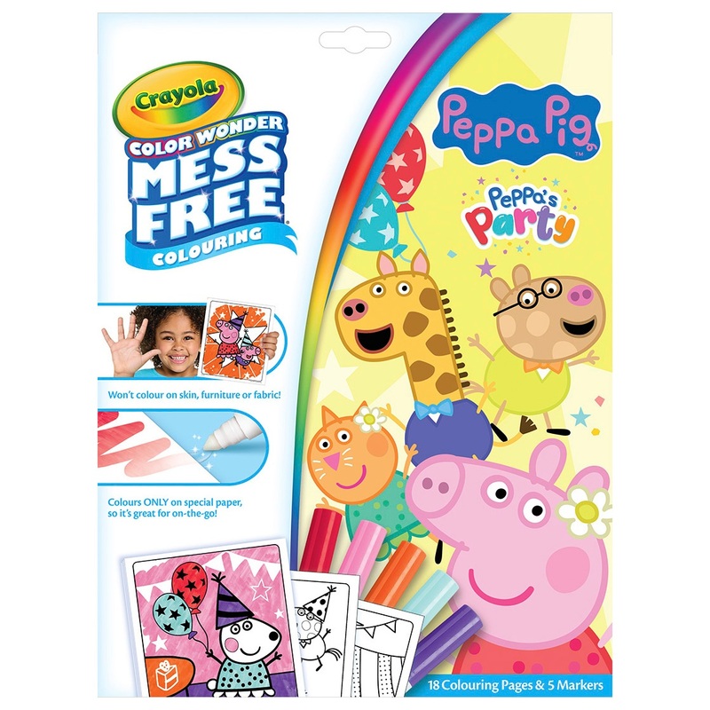 Crayola Color Wonder Peppa Pig Colouring Pages Book and Markers Set