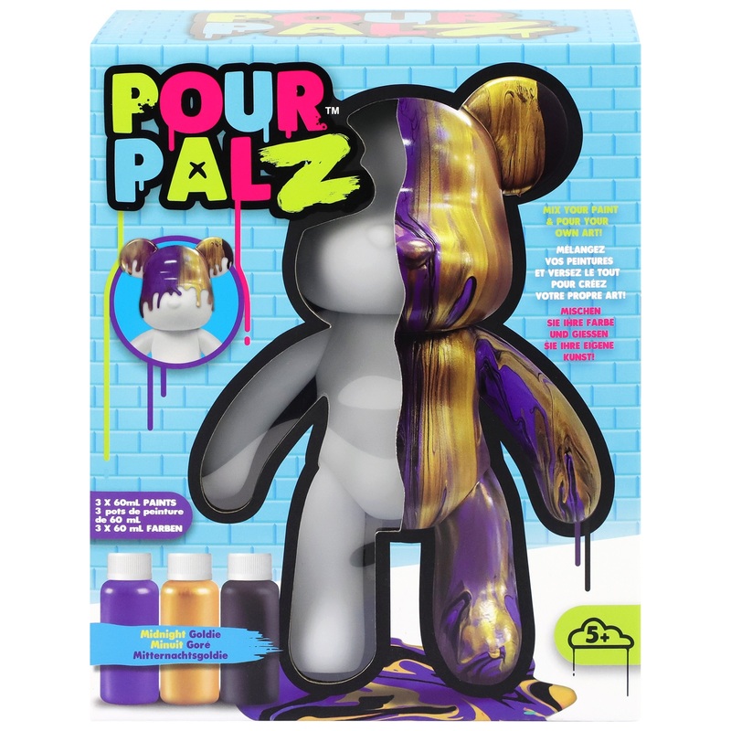 Pour Palz Paint Bear Midnight Goldie