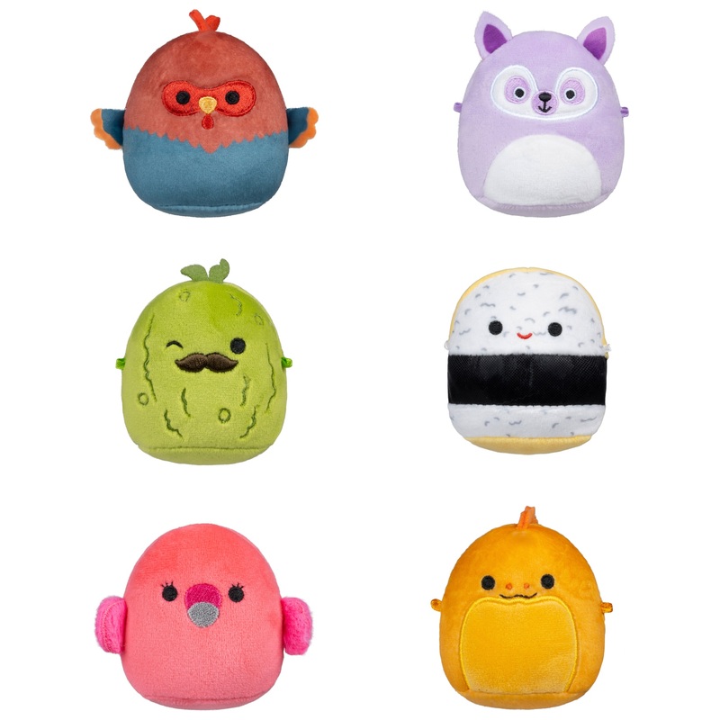 Original Squishmallows Micromallows Plush 6 Pack (with Charles the Pickle)