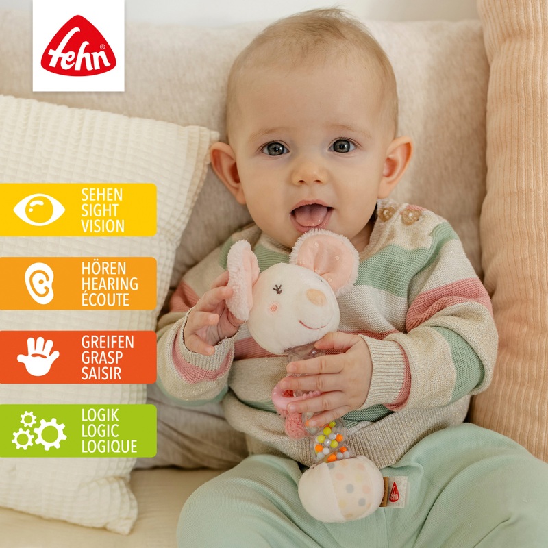 Fehn Toys Sensory Mouse Rattle 3 Fehn Toys Sensory Mouse Rattle