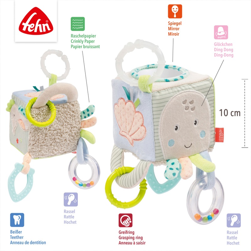 Fehn Toys Children of the Sea Soft Activity Cube 5 Fehn Toys Children of the Sea Soft Activity Cube
