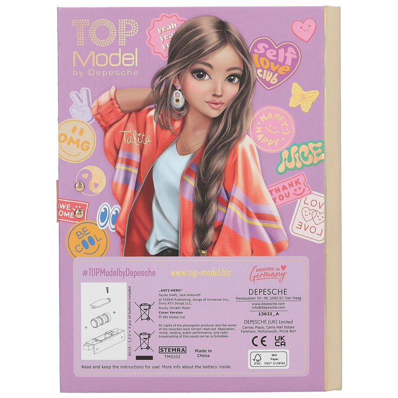 TOPModel Girl Power Secret Code Diary with Keypad 4 TOPModel Girl Power Secret Code Diary with Keypad