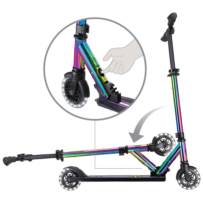 Globber Flow Element Lights Scooter Neochrome 6 Globber Flow Element Lights Scooter Neochrome