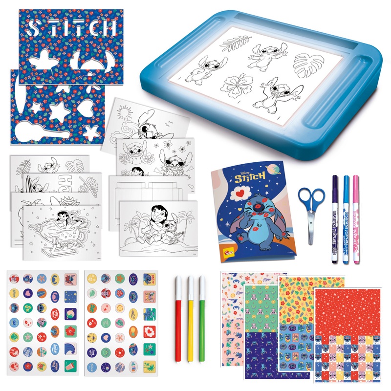 Disney Stitch Set Drawing School with Light Table 6 Disney Stitch Set Drawing School with Light Table