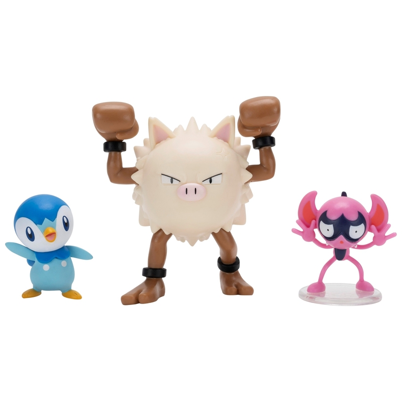 Pokmon Battle Figures 3 Pack Impidimp, Piplup and Primeape