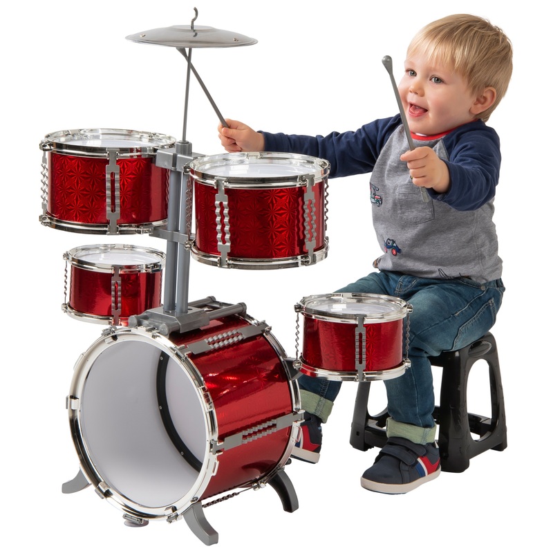 Rockstar Junior Drum Kit Red 7 Piece Set 2 Rockstar Junior Drum Kit Red 7 Piece Set