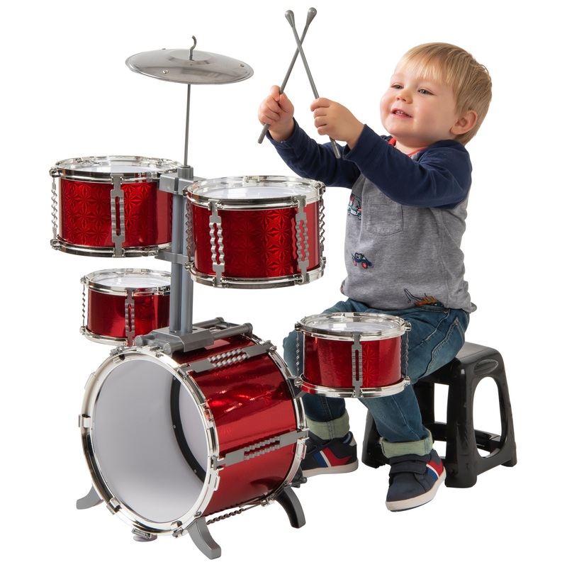 Rockstar Junior Drum Kit Red 7 Piece Set 3 Rockstar Junior Drum Kit Red 7 Piece Set