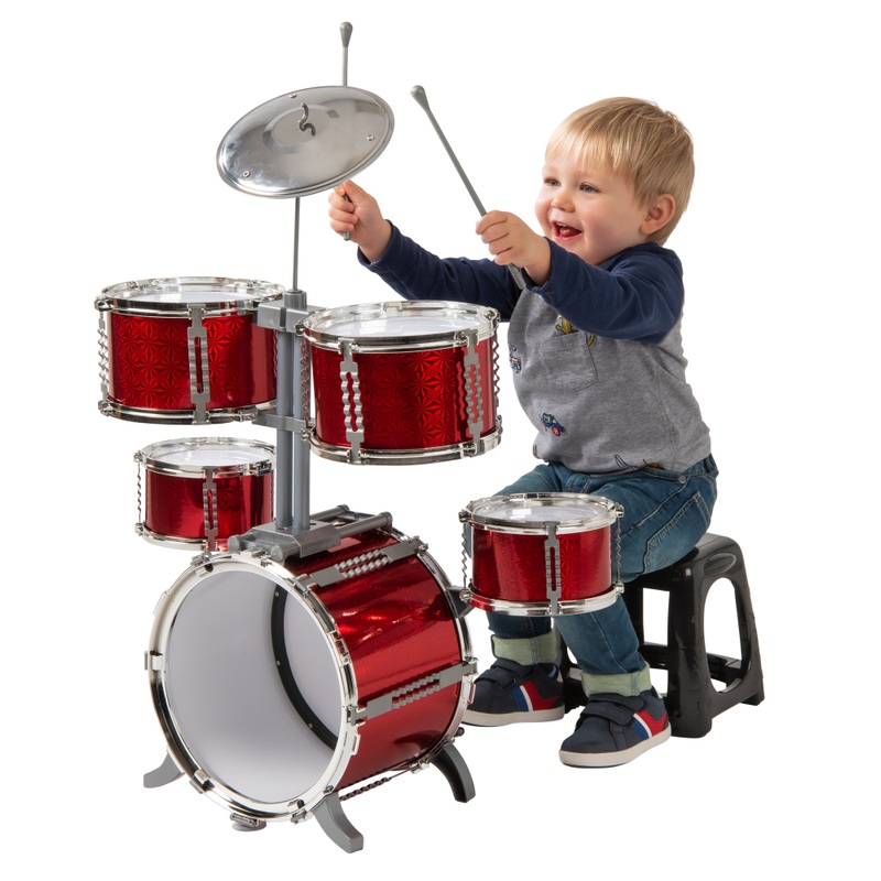 Rockstar Junior Drum Kit Red 7 Piece Set 4 Rockstar Junior Drum Kit Red 7 Piece Set