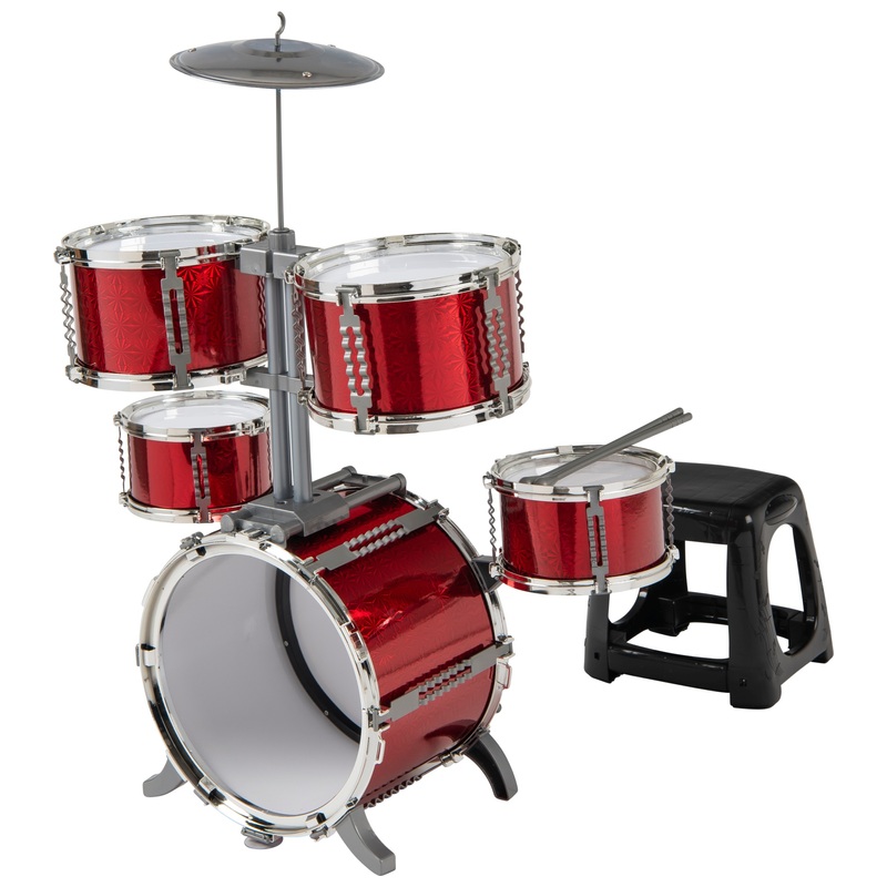 Rockstar Junior Drum Kit Red 7 Piece Set 6 Rockstar Junior Drum Kit Red 7 Piece Set