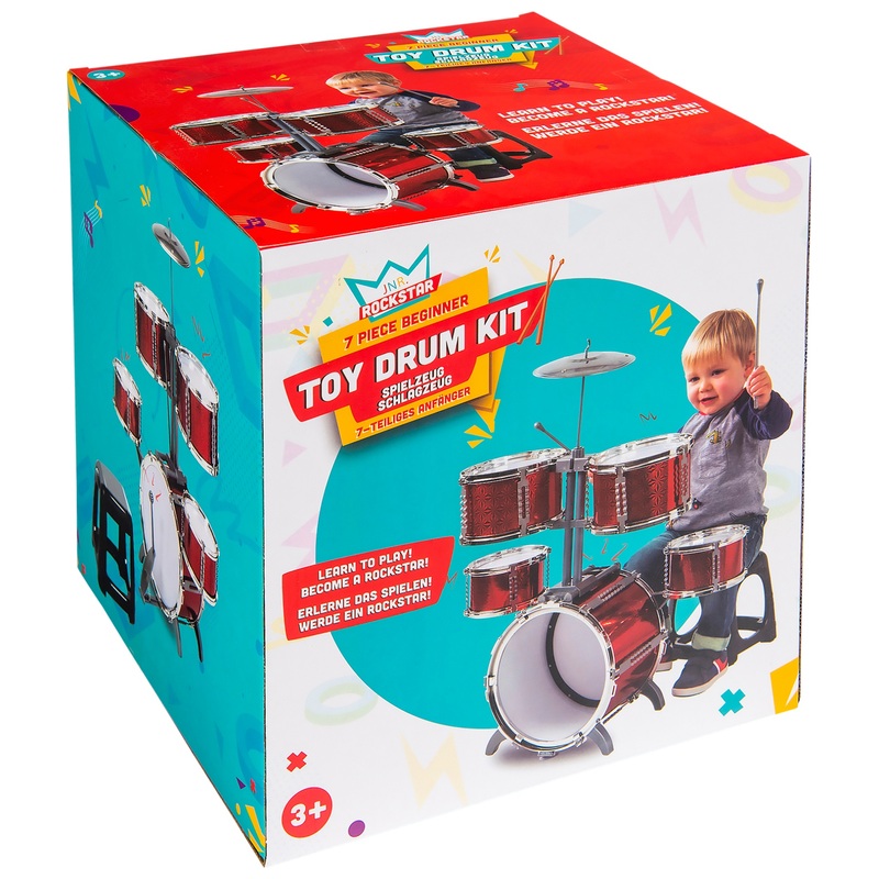 Rockstar Junior Drum Kit Red 7 Piece Set 8 Rockstar Junior Drum Kit Red 7 Piece Set