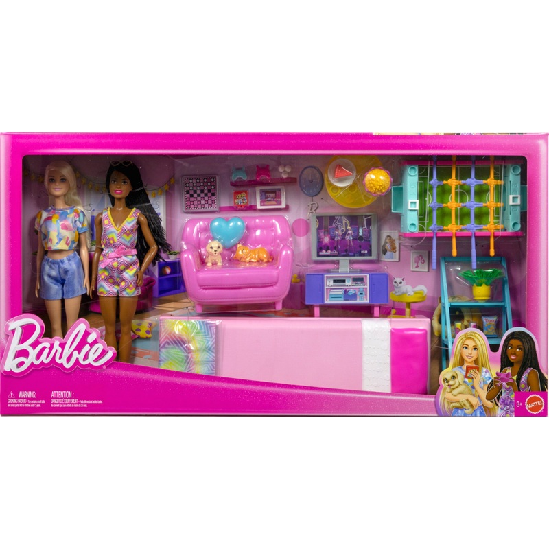 Barbie Games Room Playset with 2 Dolls