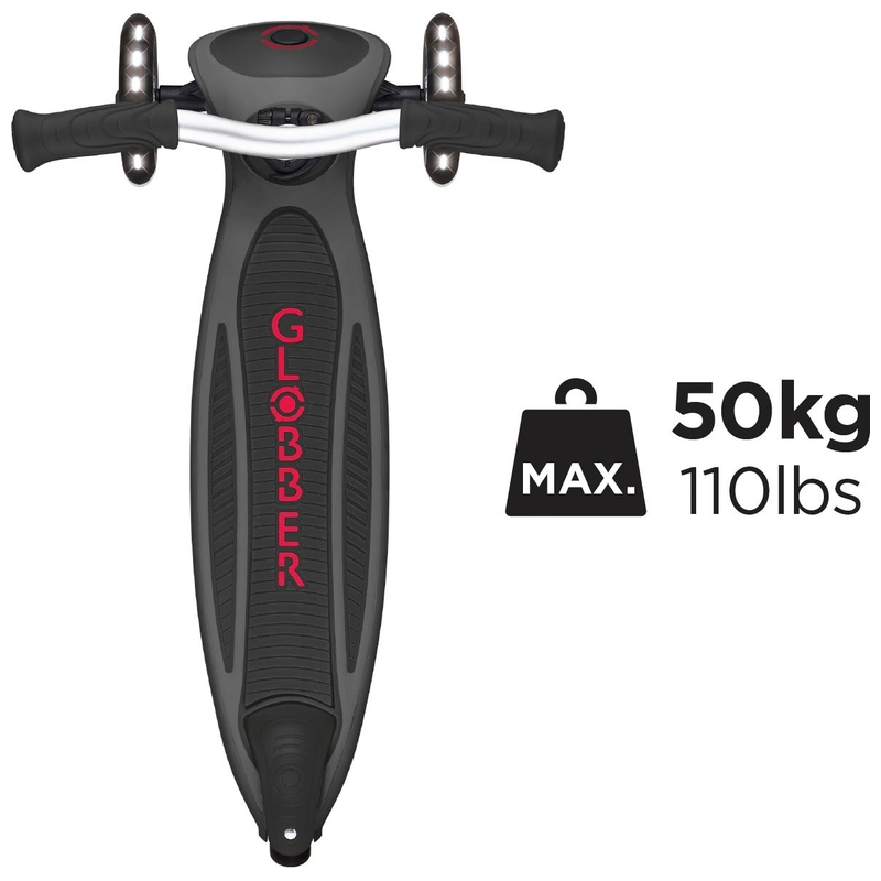 Globber Pro Lights Folding Scooter Black and Grey 4 Globber Pro Lights Folding Scooter Black and Grey
